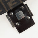 FENDI Zucca Canvas Mamma Baguette Tote Bag Brown Black Auth 190870SAV-17
