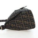 FENDI Zucca Canvas Mamma Baguette Tote Bag Brown Black Auth 190870SAV-4