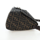 FENDI Zucca Canvas Mamma Baguette Tote Bag Brown Black Auth 190870SAV-5