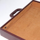 Cartier Must Line Trunk Leather Bordeaux Gold Auth 190873-16