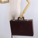 Cartier Must Line Trunk Leather Bordeaux Gold Auth 190873-20