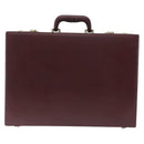 Cartier Must Line Trunk Leather Bordeaux Gold Auth 190873-3
