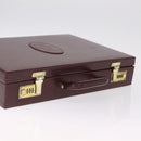 Cartier Must Line Trunk Leather Bordeaux Gold Auth 190873-6