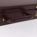 Cartier Must Line Trunk Leather Bordeaux Gold Auth 190873-7
