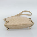 GUCCI GG Canvas Guccissima Shoulder Bag Leather Ivory Gold 131326 Auth 190878-10