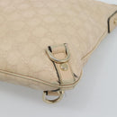 GUCCI GG Canvas Guccissima Shoulder Bag Leather Ivory Gold 131326 Auth 190878-11