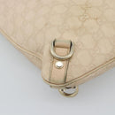 GUCCI GG Canvas Guccissima Shoulder Bag Leather Ivory Gold 131326 Auth 190878-12