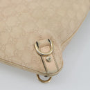 GUCCI GG Canvas Guccissima Shoulder Bag Leather Ivory Gold 131326 Auth 190878-13