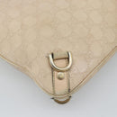 GUCCI GG Canvas Guccissima Shoulder Bag Leather Ivory Gold 131326 Auth 190878-14