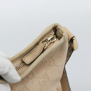 GUCCI GG Canvas Guccissima Shoulder Bag Leather Ivory Gold 131326 Auth 190878-15