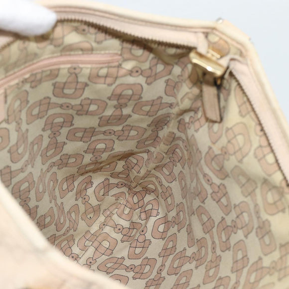 GUCCI GG Canvas Guccissima Shoulder Bag Leather Ivory Gold 131326 Auth 190878