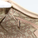 GUCCI GG Canvas Guccissima Shoulder Bag Leather Ivory Gold 131326 Auth 190878-20