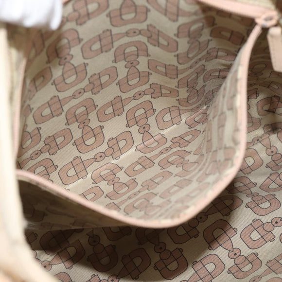 GUCCI GG Canvas Guccissima Shoulder Bag Leather Ivory Gold 131326 Auth 190878