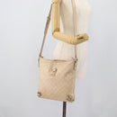 GUCCI GG Canvas Guccissima Shoulder Bag Leather Ivory Gold 131326 Auth 190878-23