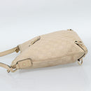 GUCCI GG Canvas Guccissima Shoulder Bag Leather Ivory Gold 131326 Auth 190878-4