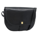 Christian Dior Shoulder Bag Leather Black Gold Auth 190880-1