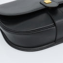Christian Dior Shoulder Bag Leather Black Gold Auth 190880-11