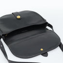 Christian Dior Shoulder Bag Leather Black Gold Auth 190880-14