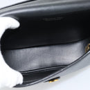Christian Dior Shoulder Bag Leather Black Gold Auth 190880-16