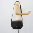 Christian Dior Shoulder Bag Leather Black Gold Auth 190880-21