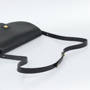 Christian Dior Shoulder Bag Leather Black Gold Auth 190880-7