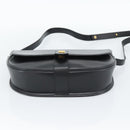 Christian Dior Shoulder Bag Leather Black Gold Auth 190880-9