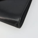 GIVENCHY Chain Shoulder Bag Leather Black Gold Auth 190882-15