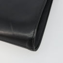 GIVENCHY Chain Shoulder Bag Leather Black Gold Auth 190882-17