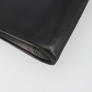 GIVENCHY Chain Shoulder Bag Leather Black Gold Auth 190882-8