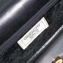 GIVENCHY Chain Shoulder Bag Leather Black Gold Auth 190882-10