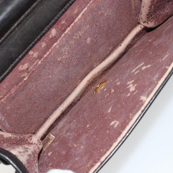 CHANEL Matelasse Chain Shoulder Bag Lamb Skin Black Gold CC Auth 190883