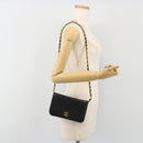 CHANEL Matelasse Chain Shoulder Bag Lamb Skin Black Gold CC Auth 190883-24