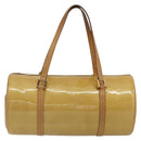 LOUIS VUITTON Monogram Vernis Bedford Hand Bag Beige M91006 LV Auth 190884-13