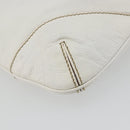GUCCI Sherry Line Chain Bag Leather White Gold 153011 491404 Auth 190887A-13