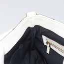 GUCCI Sherry Line Chain Bag Leather White Gold 153011 491404 Auth 190887A-19