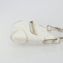 GUCCI Sherry Line Chain Bag Leather White Gold 153011 491404 Auth 190887A-4