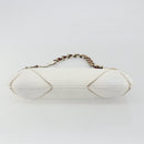 GUCCI Sherry Line Chain Bag Leather White Gold 153011 491404 Auth 190887A-9