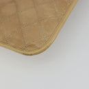 CHANEL Matelasse Chain Shoulder Bag Lamb Skin Beige Gold CC Auth 190888-15