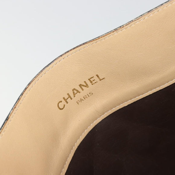 CHANEL Matelasse Chain Shoulder Bag Lamb Skin Beige Gold CC Auth 190888
