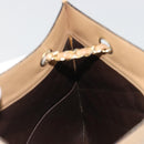 CHANEL Matelasse Chain Shoulder Bag Lamb Skin Beige Gold CC Auth 190888-18