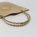 CHANEL Matelasse Chain Shoulder Bag Lamb Skin Beige Gold CC Auth 190888-7