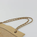 CHANEL Matelasse Chain Shoulder Bag Lamb Skin Beige Gold CC Auth 190888-8