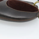 LOEWE Shoulder Bag Suede Leather Brown Gold Auth 190892-16