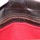 LOEWE Shoulder Bag Suede Leather Brown Gold Auth 190892-10