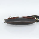 LOEWE Shoulder Bag Suede Leather Brown Gold Auth 190892-5