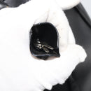 PRADA Bowling ag Hand Bag Leather Black Silver Auth 190893A-10