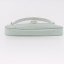 GUCCI Hand Bag Patent Leather Turquoise Blue Silver 005 0817 Auth 190897-10