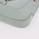 GUCCI Hand Bag Patent Leather Turquoise Blue Silver 005 0817 Auth 190897-12