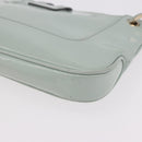 GUCCI Hand Bag Patent Leather Turquoise Blue Silver 005 0817 Auth 190897-14