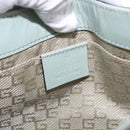 GUCCI Hand Bag Patent Leather Turquoise Blue Silver 005 0817 Auth 190897-16